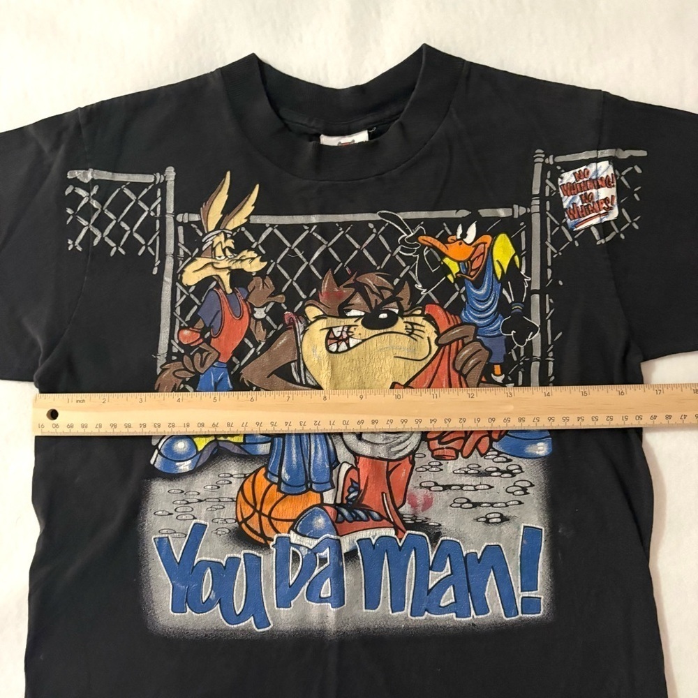 Vintage Kids 1998 Looney Tunes Taz Basketball T-Shirt Tee Size 5T - Picture 5 of 7